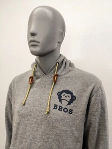Howler Brothers Fleece Hoodie Mens Medium Gray Pullover Monkey Logo Bros - Picture 1 of 9