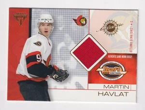 2001-02 Pacific Private Stock Titanium Draft CAMISETA USADA EN EL JUEGO #65 MARTIN HAVLAT - Imagen 1 de 2