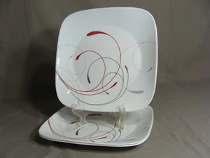3 CORELLE Square Dinner Plates In The Splendor Pattern, USA - Bild 1 von 3