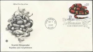 Scott 3814 FDC - 37 cent stamps - 2003 - Scarlet Kingsnake - FDOI - Excellent - Picture 1 of 2