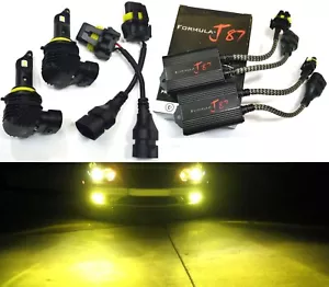 LED M10 Canceler 9006 HB4 3000K Yellow Two Bulb Fog Light Replace Plug Play Lamp - Picture 1 of 12