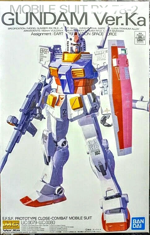 Bandai 0079 1/100 Gundam RX-78-2 MG Master grade Version Ka Precise model kit - Image 1 of 4