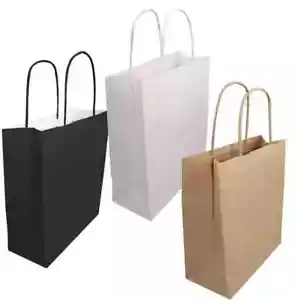 Bolsas de fiesta de papel brillante - bolsa de regalo con asas - bolsa de botín de cumpleaños reciclable * - Imagen 1 de 13