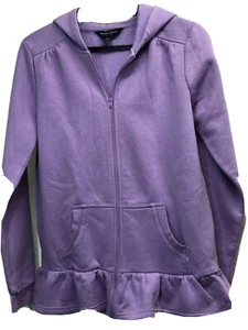French Toast Girls Long Sleeve Hooded Front Zipper Purple Jacket Sz XL P/O - Picture 1 of 12