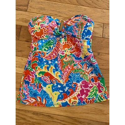 Lauren Ralph Lauren Mujer’s Multicolor Estampado Sin Tirantes Traje De Baño Top 6 Foto 1 de 4