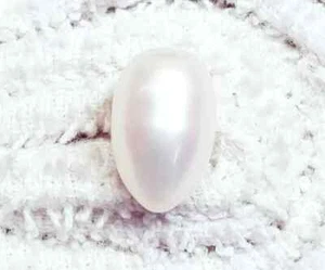 100% Natural White Drop Pearl 7.05 Ct Certified Loose Gemstone With Free Gift - Picture 1 of 6