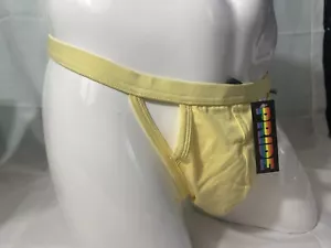 PRIDE Yellow G-Slinger Thong NWT Sexy Mens Gay RARE Sz XL LOOK - Picture 1 of 5