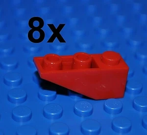 LEGO PARTS - 8X RED INVERTED ROOF TILES 3X1 STUDS/ROOFING PCS 1X3/4287 - Picture 1 of 1