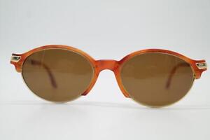 Vintage Sonnenbrille Viewpoint 213 Braun Gold Oval sunglasses Brille