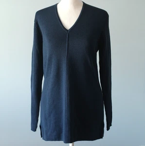 ¡Nuevo! Suéter Pequeño Talbots Petites Cuello en V Mezcla de Lana Azul Marino Hecho en Italia Nuevo con Etiquetas - Imagen 1 de 21