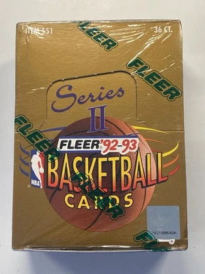 1992-93 Fleer NBA Basketball Series 2 Sealed Box - Jordan Shaquille O'Neal RC - Image 1 of 3