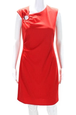 Vestido Vaina Donna Morgan Para Mujer Cremallera Trasera Cuello Redondo Anillo Recortado Rojo Talla 4 Foto 1 de 4