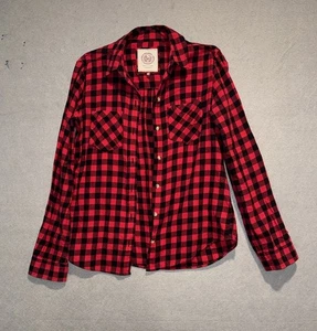 SO red and black buffalo plaid button down Small - Picture 1 of 3