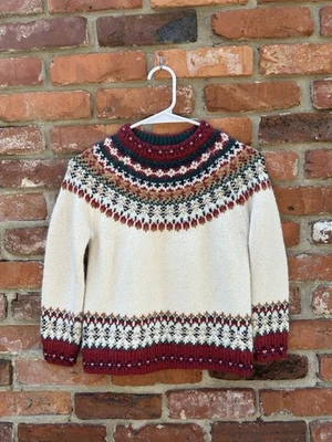 Zara Sweater Girl’s Size 9 Cream Fair Isle Winter Collection Knit Cozy Soft - Image 1 of 4