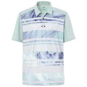 Camisa Polo Oakley Para Hombre Mediana Azul Verde Rayas Rendimiento - Imagen 1 de 10