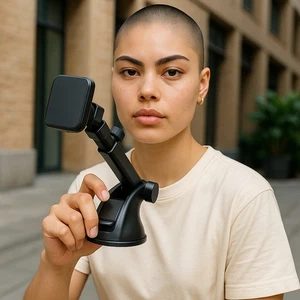 Support téléphone tableau de bord avec aimant - Bras flexible et base stable - Photo 1 sur 8