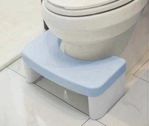 WC Fußhocker Erwachsene und Kinder Kothocker rutschfest Badhilfe BLAU - Bild 1 von 3
