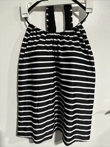 Kona Sol Tankini Swim Top Size XL Black White Racer Back Halter Built In Bra - Picture 1 of 9