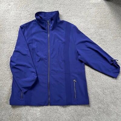 Chaqueta cortavientos ligera para mujer Chicos talla 3/XL púrpura cremallera completa Foto 1 de 4