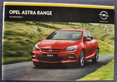 Opel Astra 2015 catálogo folleto SC SE SRi mercado del Reino Unido excelente original 15 Foto 1 de 4