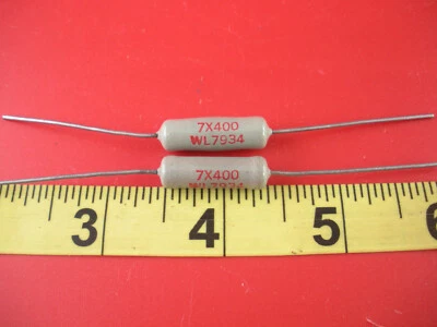 Ward Leonard Lot of (2) Resistors 7w 400 ohm Ceramic 7 watt Axiohm WL7934 Nnb - Image 1 of 4