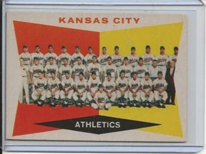 1960 Topps Baseball Card Kansas City Athletics Team Card Unchecked NR Mint # 413 - Picture 1 of 2