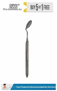 Dental Mouth Mirror Double Side Front Surface # 5 with Handle by Wise instrument - Picture 1 of 1