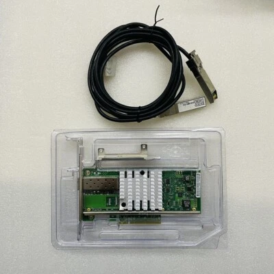 New INTEL 82599ES X520-DA1 Ethernet Converged Network Card & 1M 10GB SFP+ Cable - Image 1 of 4