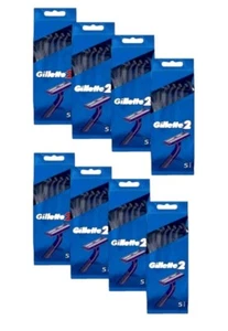 (Lot of 40) Gillette2 Disposable Razors Twin Blades Long Handle-FREE SHIPPING - Picture 1 of 4