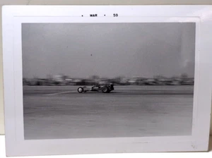 March 1959 Bakersfield Drag Race Snapshot Car Going Very Fast RRP 188d - Picture 1 of 3