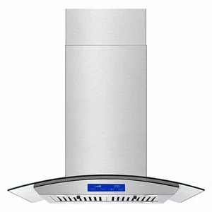 30in Island Mount Range Hood 900CFM Stainless Steel Touch Panel Kitchen Vent New - Picture 1 of 14