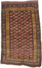 Brown Tribal Design Semi Antique 5X8 Farmhouse Oriental Rug Boho Decor Carpet