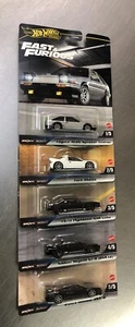 HOT WHEELS FAST & FURIOUS CASE E ( SET OF 5 ) TOYOTA FORD PLYMOUTH NISSAN HONDA - Picture 1 of 8