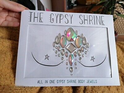 New Gypsy Shrine Silver Chest Body Jewels Gems Festival Party • 9.11€
