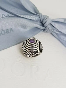 Authentic Pandora Purple CZ Hypnotic Circles Charm 790432ACZ Retired - Picture 1 of 2