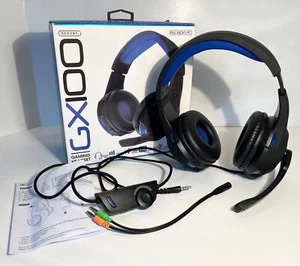 Unused Sentry GX100 Gaming Blue Headset for PS4/XBox1/PC, Boom Mic, Mute Button - Picture 1 of 2