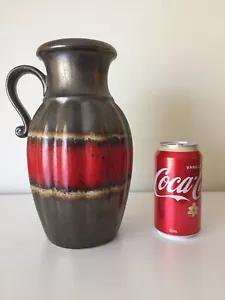 Vintage West German Pottery Floor Handle Vase Scheurich 492-26 Keramik 26cm - Picture 1 of 5