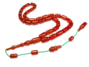 CLEARANCE Handmade Turkish Prayer Beads Tasbih SIKMA Kehribar Tesbih 341 - Picture 1 of 11