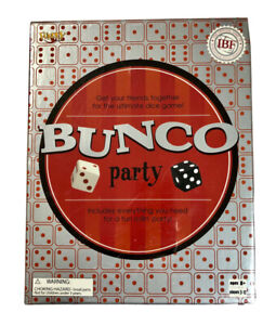 BUNCO PARTY Ultimate Dice Game Fundex Family Party 2-12 Players New 2004 Ages 8+