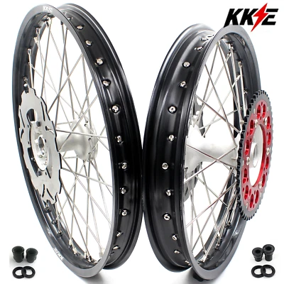 Juego de ruedas fundidas KKE 21/19 para Honda XR650R 2000-2008 llantas bujes plateados Foto 1 de 4