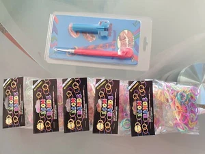 Set Loom Häkelmaschine*1000 Loom Bänder*Webhaken*Loom Bands* Gummi Band NEON - Bild 1 von 2
