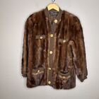 Vintage Revillon for Saks fifth ave Mink button down fur coat 