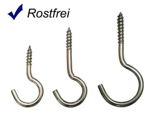 Gancho de tornillo tornillo de gancho acero inoxidable V2A tornillo semicircular gancho madera inoxidable - Imagen 1 de 7
