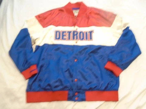 Detroit Pistons Mitchell & Ness Hardwood Classics NBA Jacket Size XXL Cover