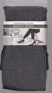 blickdichte Microfaser-Legging, 7/8-Länge, 70den, grau-meliert, 40-42 *disee* - Bild 1 von 2