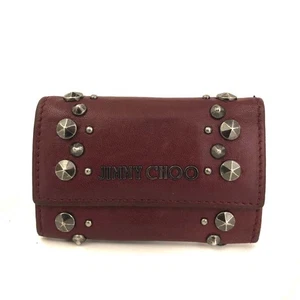 Jimmy Choo Logo Studded Leather 6 Ring Key Case Red/2BG2824 - Picture 1 of 8