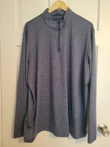 Pullover Lands End Para Hombres XL 1/4 Cremallera Manga Larga Azul Brezo Informal Activo - Imagen 1 de 6