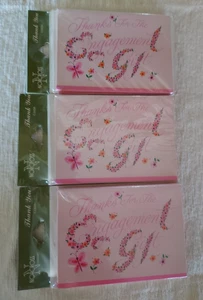 3 Norcross Vintage Sets Of 10 “Thank you" for Engagement Gift Cards NIP - Picture 1 of 2