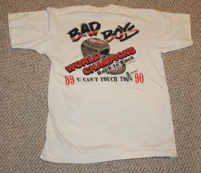 VTG Detroit Pistons Bad Boys L Tshirt 1989 1990 Back to Back NBA Champions 90s - Image 1 of 4