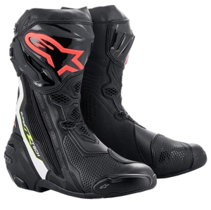 Alpinestars Supertech R Motorcycle Motorbike Sport Racing Boots Black White Red - Picture 1 of 8